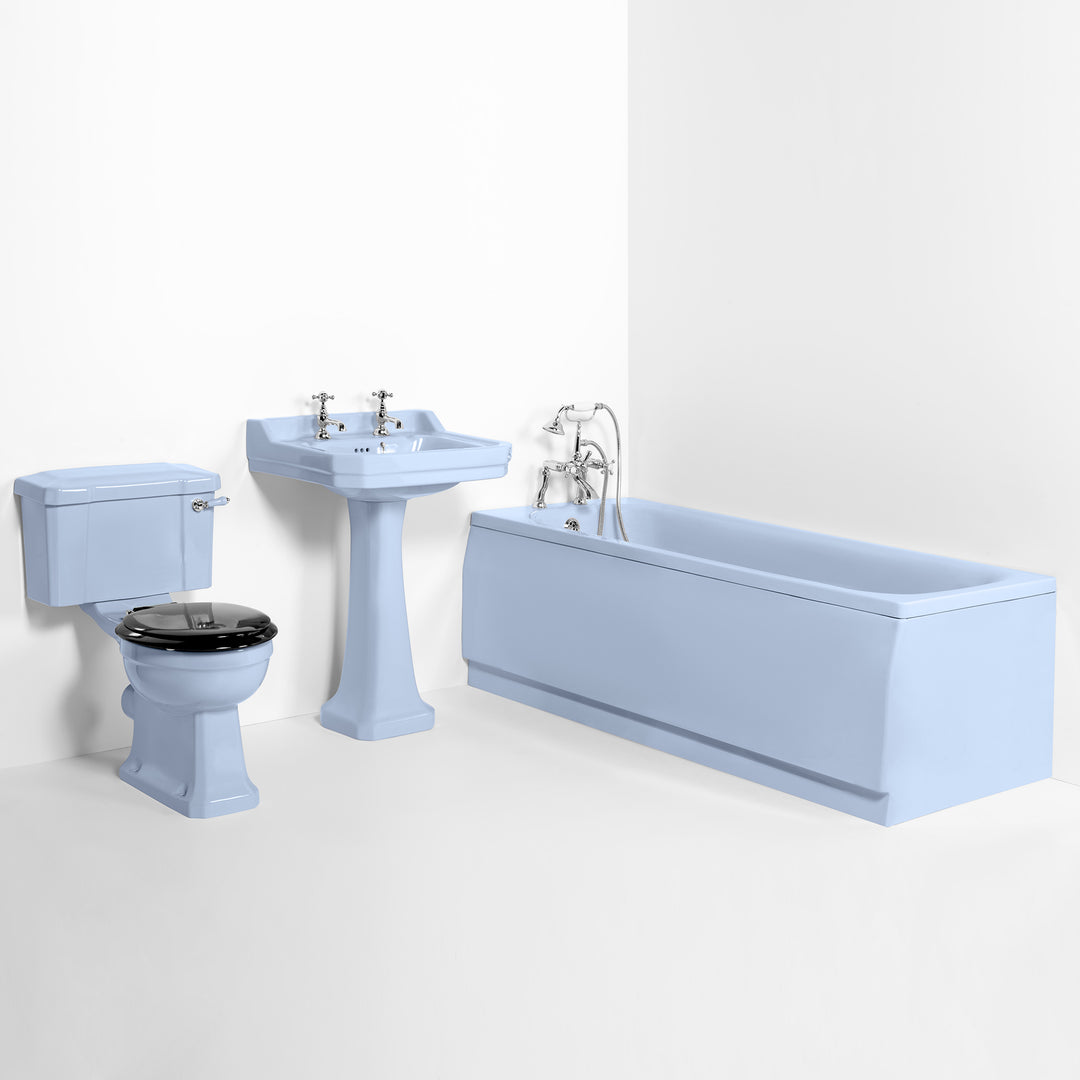 Deco Bathroom Set Powder Blue toilet sink The Bold Bathroom Company