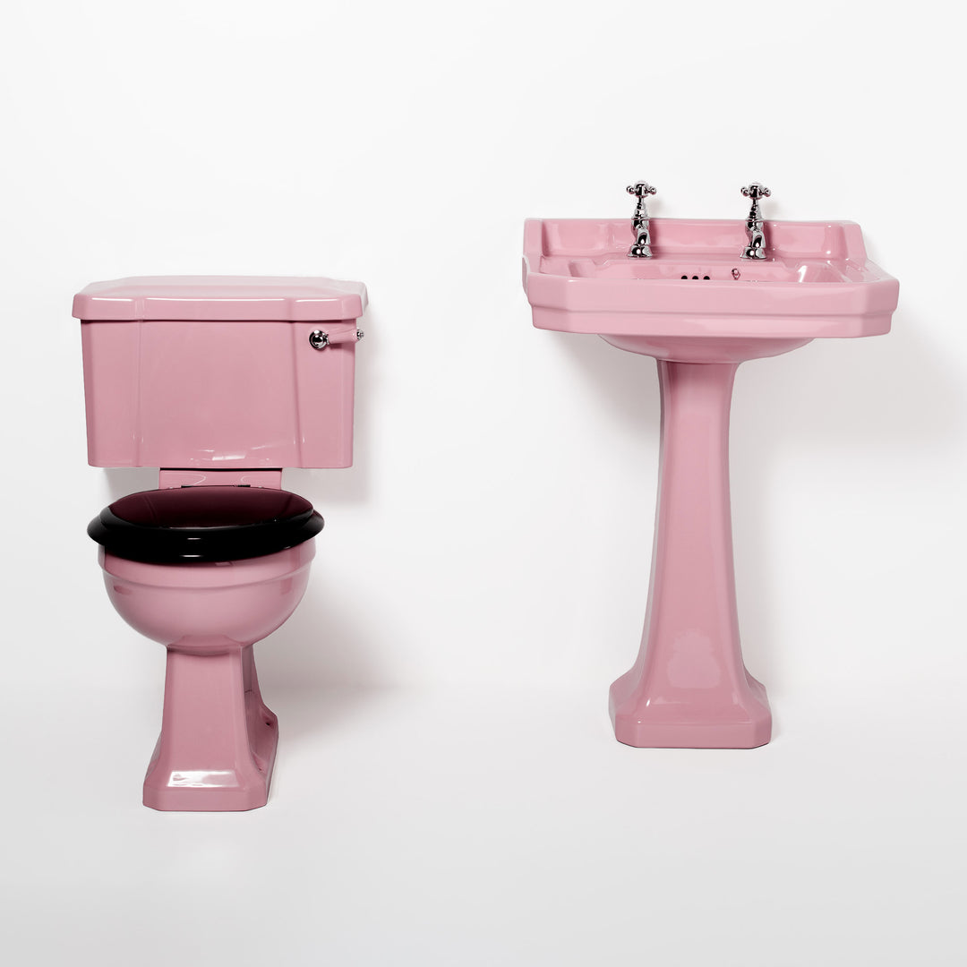 Deco Toilet & Basin Set Flamingo Pink toilet sink The Bold Bathroom Company