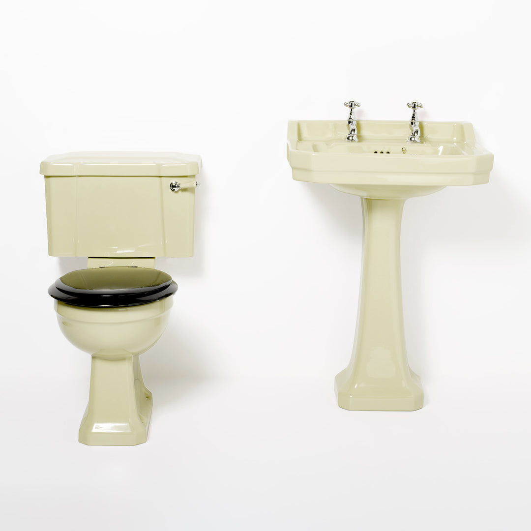 Deco Toilet & Basin Set Lemon Sorbet toilet sink The Bold Bathroom Company