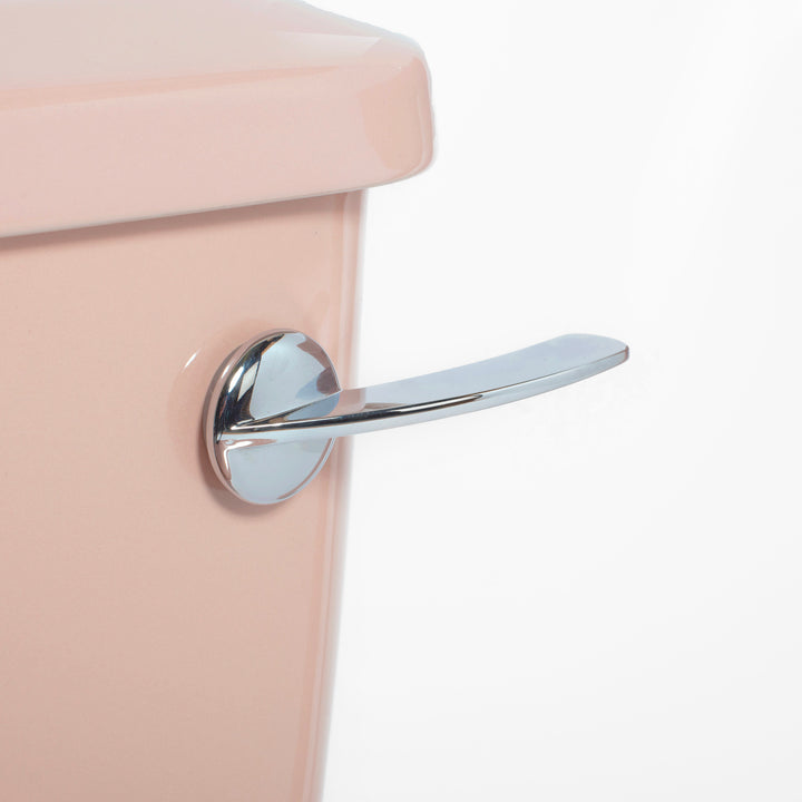 Retro Toilet & Basin Set Coral Pink with Round 1 Taphole Basin toilet sink The Bold Bathroom Company