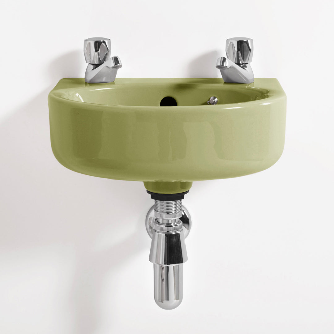 Retro Cloakroom Set Avocado toilet sink The Bold Bathroom Company
