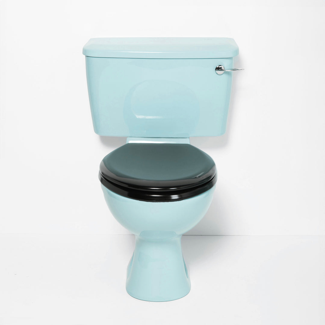 Retro Cloakroom Set Sky Blue toilet sink The Bold Bathroom Company
