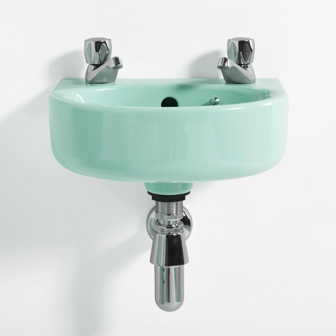 Retro Cloakroom Set Turquoise toilet sink The Bold Bathroom Company