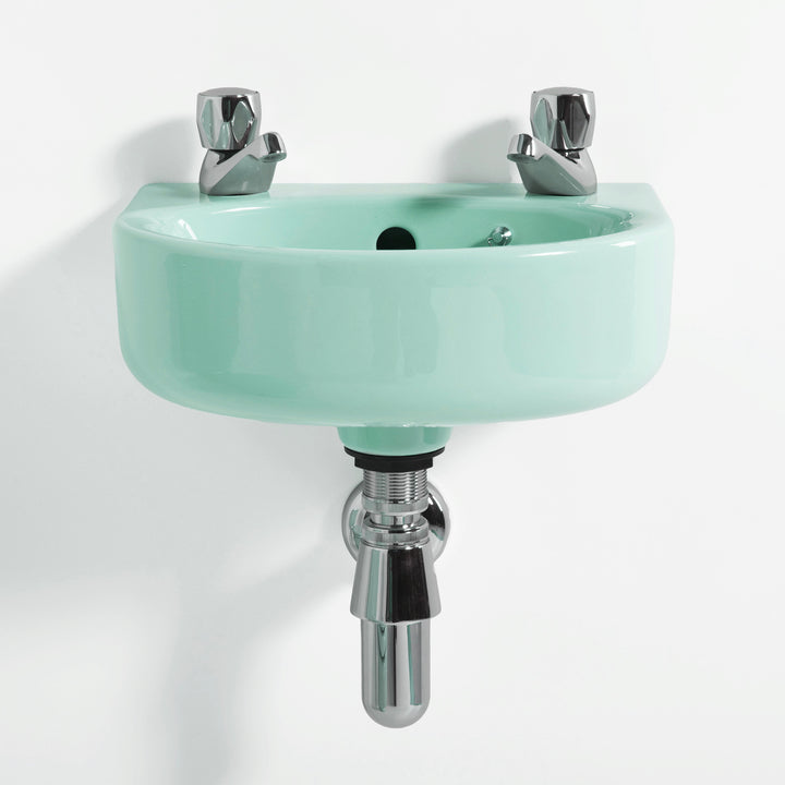 Retro Cloakroom Set Turquoise toilet sink The Bold Bathroom Company
