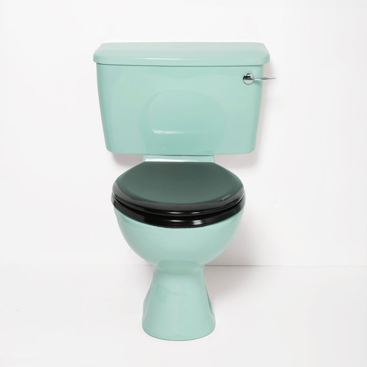 Retro Toilet & Basin Set Turquoise with Round 1 Taphole Basin toilet sink The Bold Bathroom Company