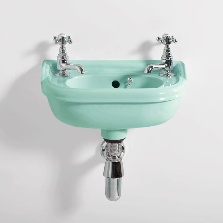Classic Cloakroom Set Turquoise toilet sink The Bold Bathroom Company   