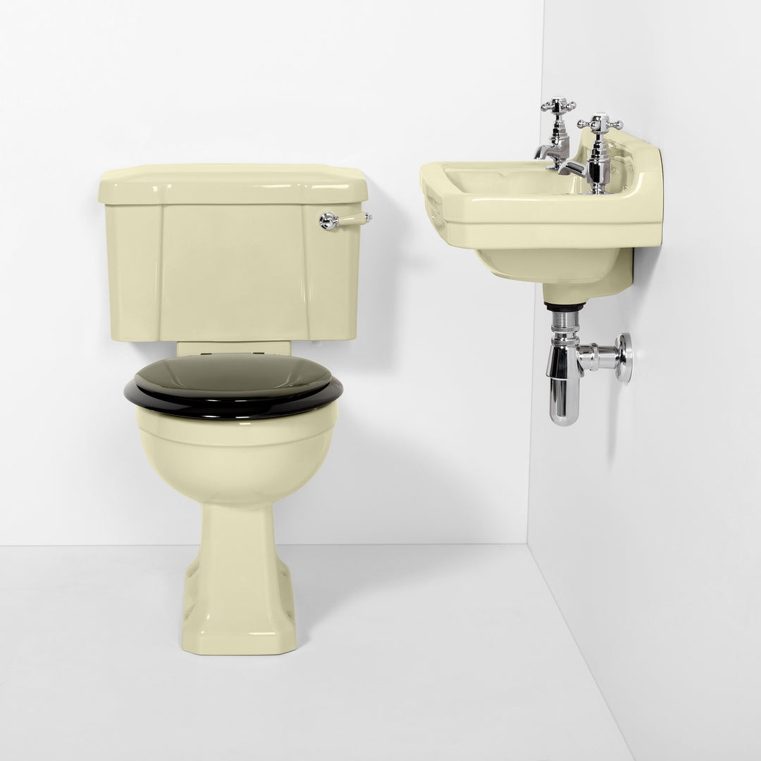 Deco Cloakroom Set Lemon Sorbet toilet sink The Bold Bathroom Company   