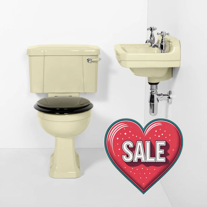 Deco Cloakroom Set Lemon Sorbet toilet sink The Bold Bathroom Company