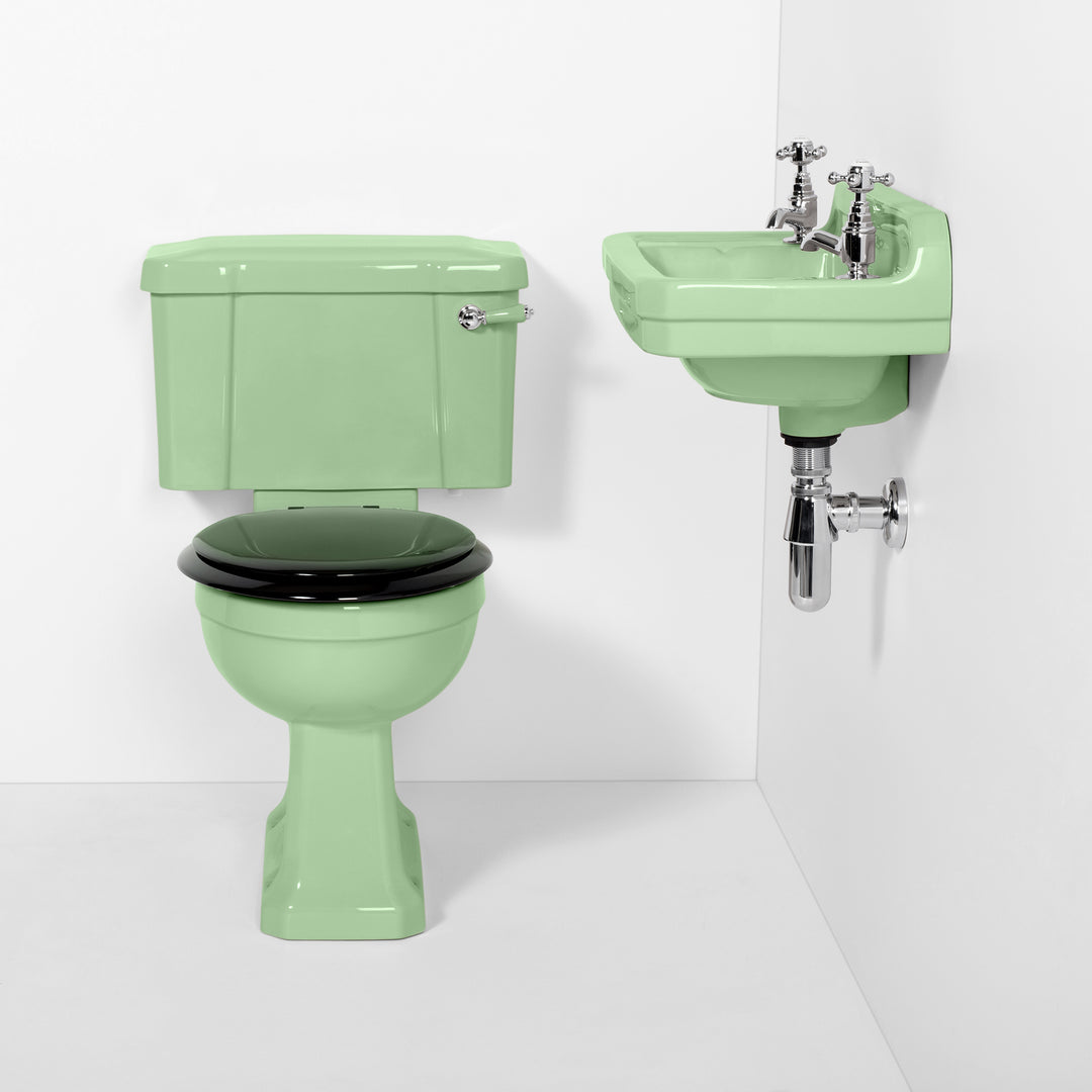 Deco Cloakroom Set Mint Green toilet sink The Bold Bathroom Company   