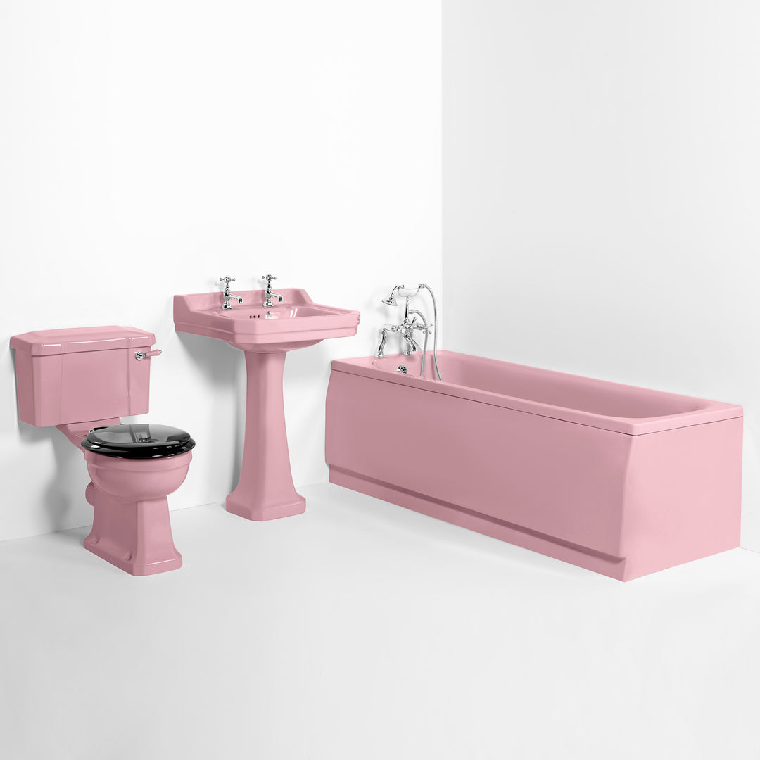 Deco Bathroom Set Flamingo Pink toilet sink The Bold Bathroom Company   