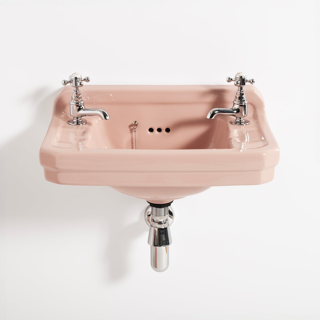 Deco Cloakroom Set Coral Pink toilet sink The Bold Bathroom Company   