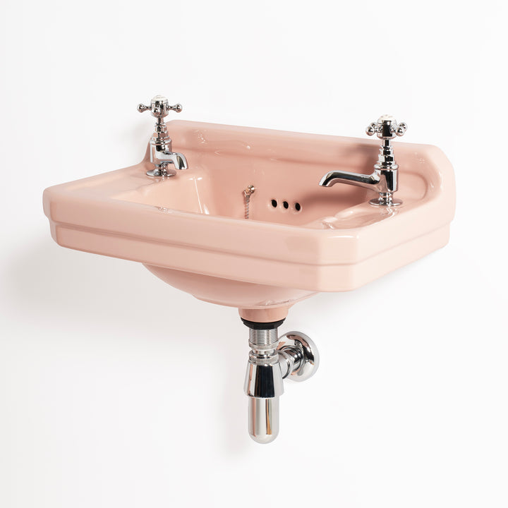 Deco Cloakroom Set Coral Pink toilet sink The Bold Bathroom Company   