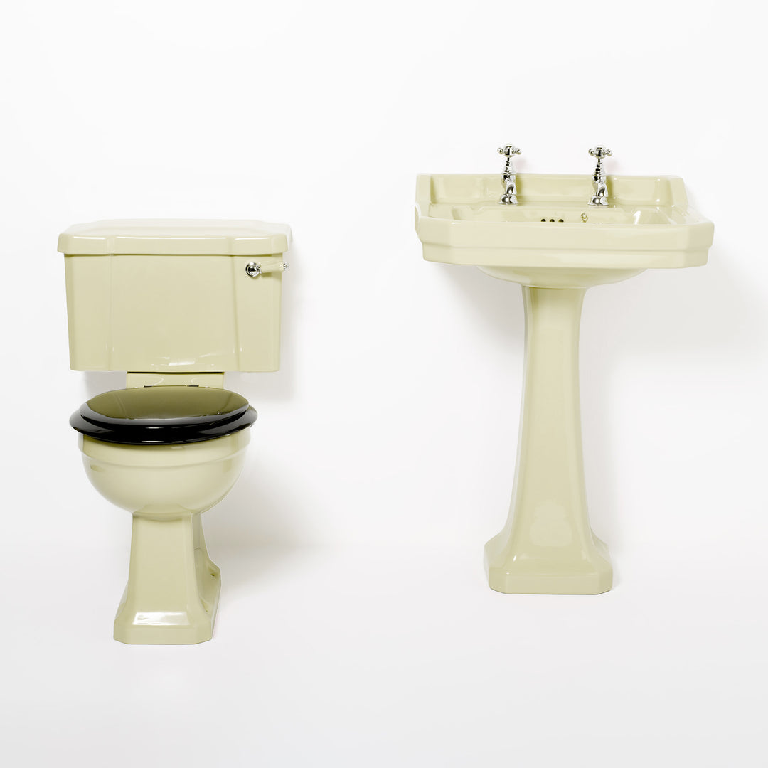 Deco Toilet & Basin Set Lemon Sorbet toilet sink The Bold Bathroom Company   