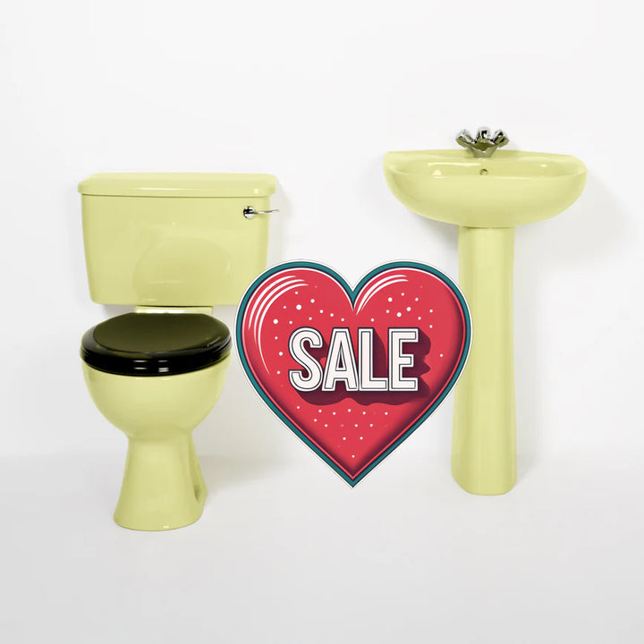 Retro Toilet & Basin Set Primrose with Round 1 Taphole Basin toilet sink The Bold Bathroom Company